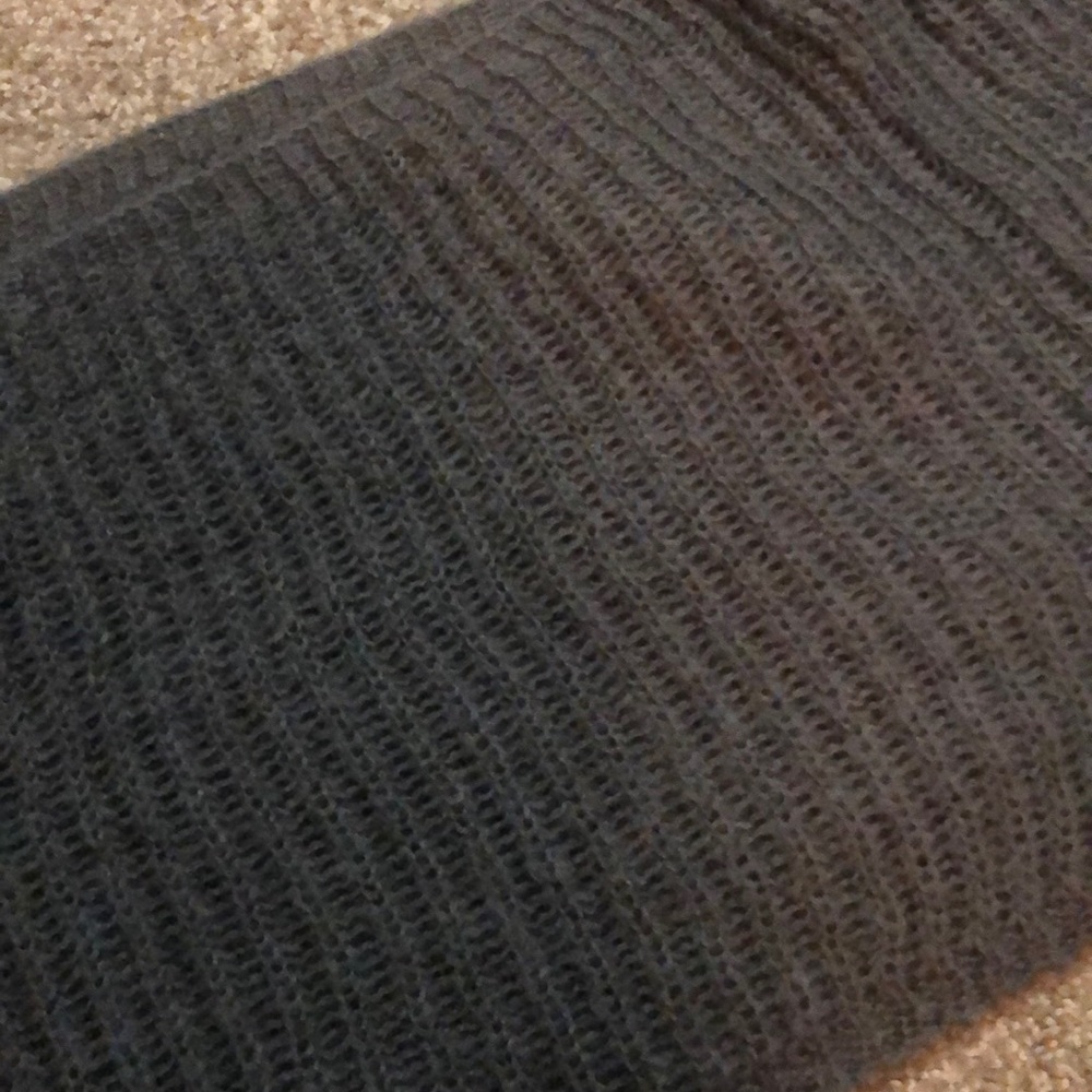 Gray Knit Infinity Scarf